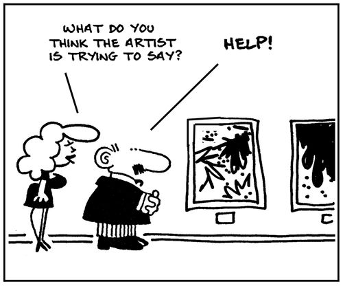 'What do you think the artist is trying to say?'