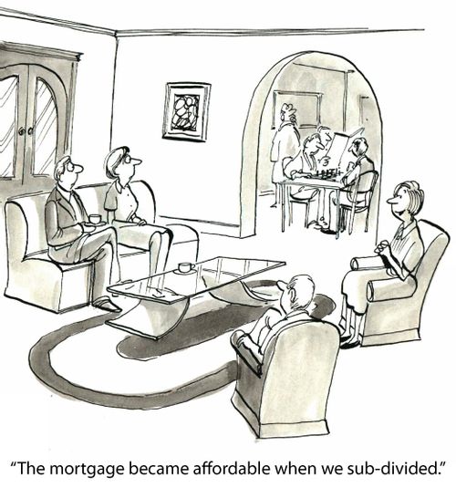 'The mortgage became affordable when we sub-divided.'