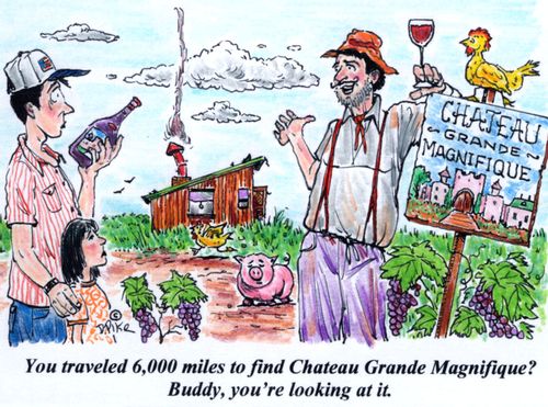 'You travelled 6,000 miles to find Chateau Grande Magnifique? Buddy, you're looking at it.'