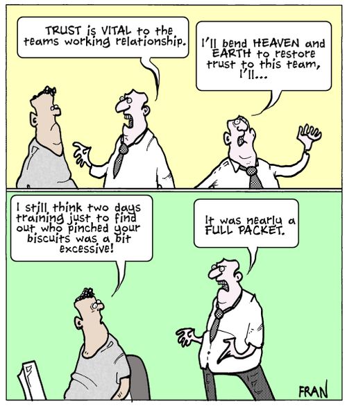 'Trust is vital to the teams working relationship.'