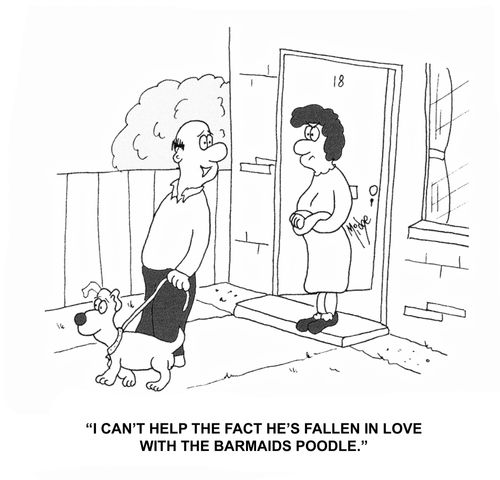 "I can't help the fact he's fallen in love with the barmaids poodle."