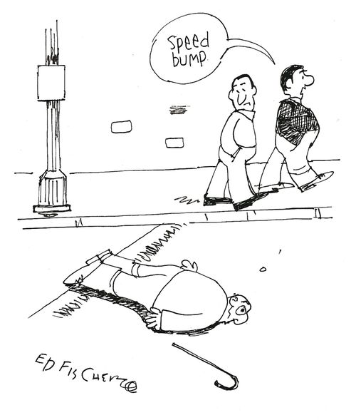 "Speed bump."