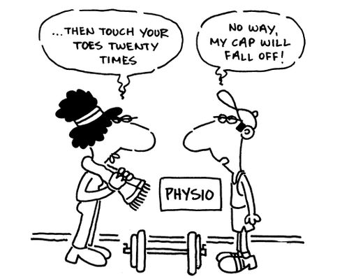 '...Then touch your toes twenty times.'