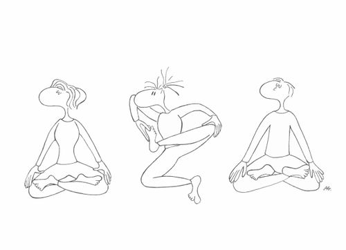 The yoga class.