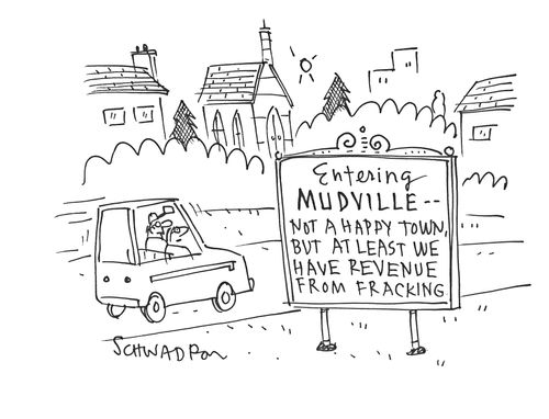 Mudville - Not a happy town, but at least we have revenue from fracking.
