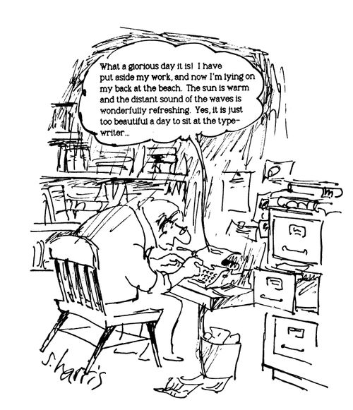 Writer's irony.