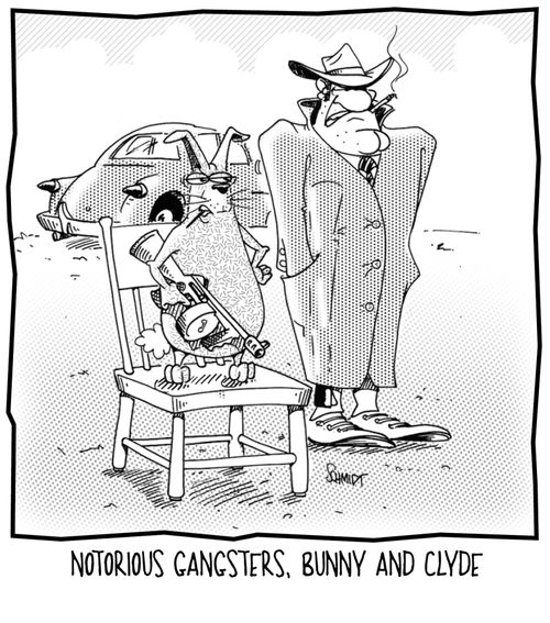 Notorious gangsters, Bunny and Clyde.