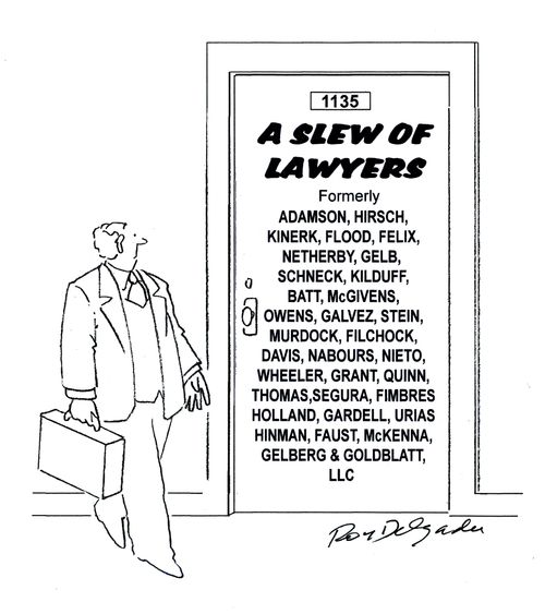 A slew of laywers