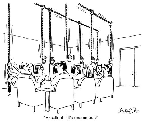 'Excellent - it's unanimous!'