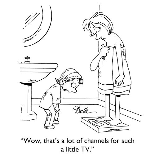 "Wow, that's a lot of channels for such a little TV."