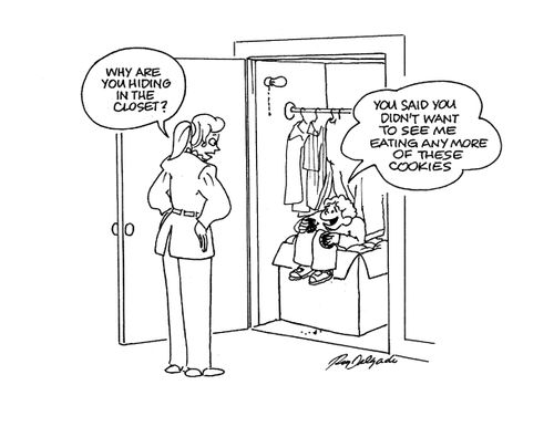 'Why are you hiding in the closet?'