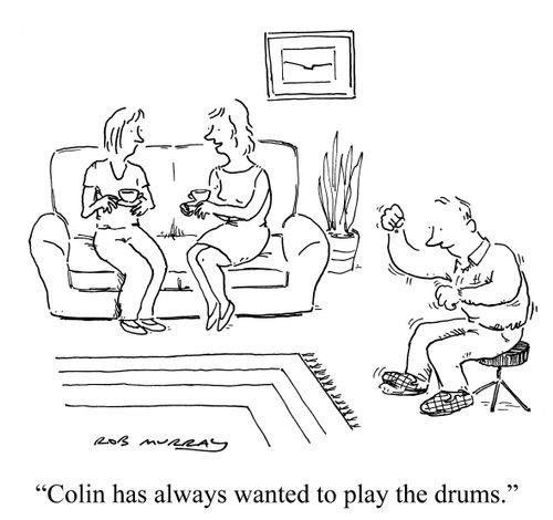 'Colin has always wanted to play the drums.'