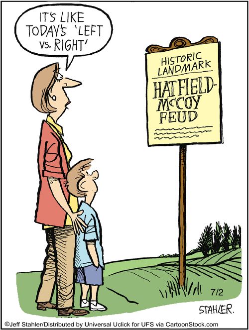 'It's like today's 'left vs. right'.'