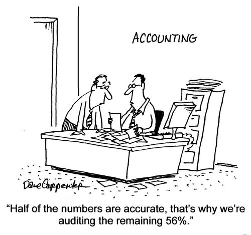 'Half of the numbers are accurate, that's why we're auditing the remaining 56%.'
