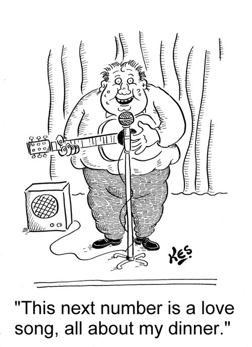 'This next number is a love song, all about my dinner.'