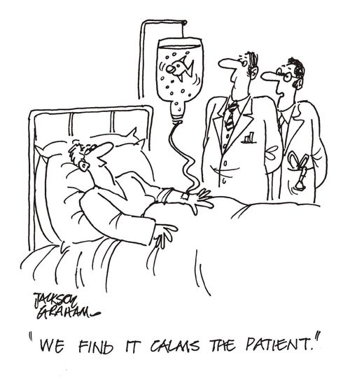 "We find it calms the patient."