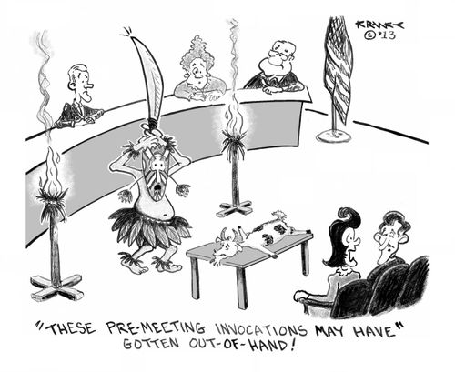 "These pre-meeting invocations may have gotten out-of-hand!"