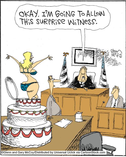 'Okay I am going to allow this surprise witness.'