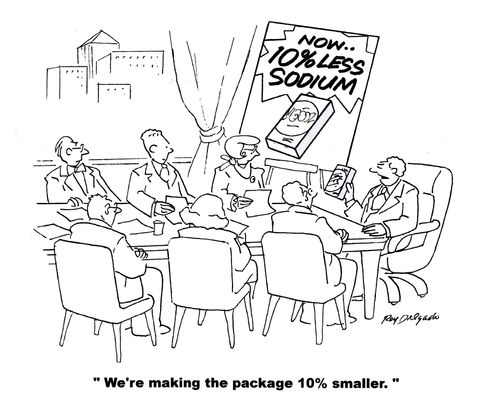 'We're making the package 10% smaller.'