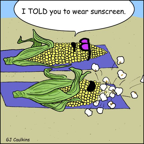 "I told you to wear sunscreen."