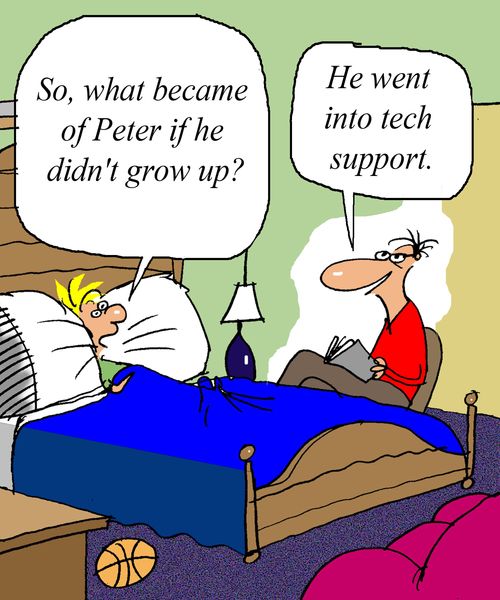'So what became of Peter if he didn't grow up?'