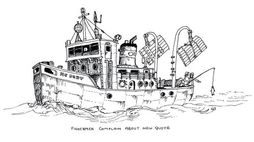 Fishermen complain about new quota.