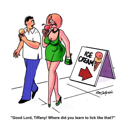 'Good Lord, Tiffany! Where did you learn to lick like that?'