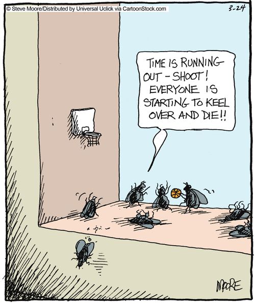 'Time is running out - shoot! Everyone is starting to keel over and die!!'