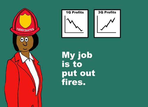 My job is to put out fires.