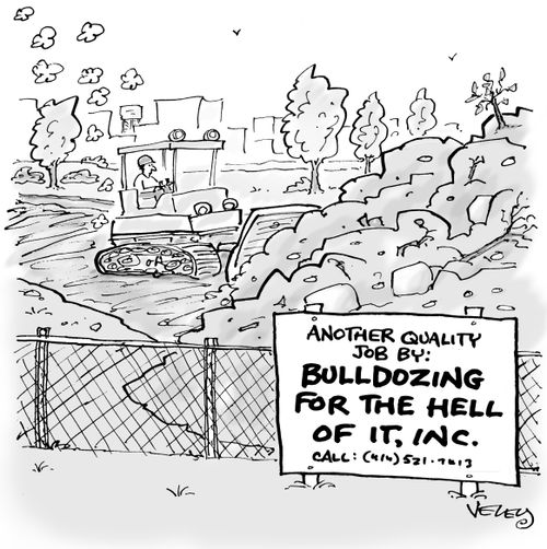 Another quality job by Bulldozing for the Hell of It, Inc.