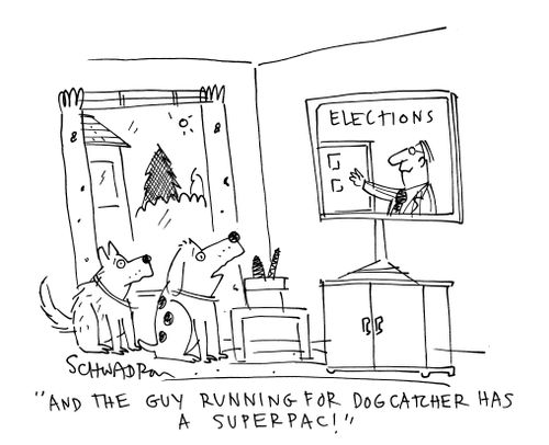 'And the guy running for dog catcher has a superpac!'