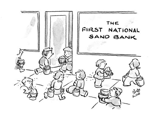 The First National Sand Bank.