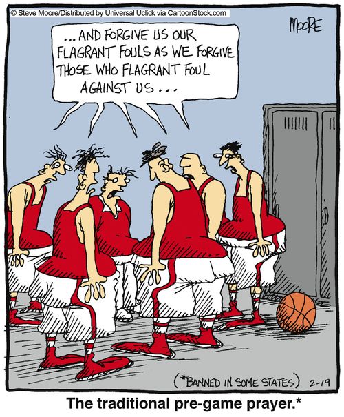 The traditional pre-game prayer.