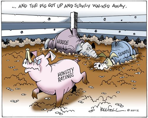 Honesty Ratings...And the pig got up and slowly walked away.