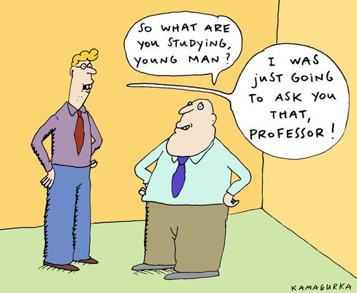 'So what are you studying, young man?'