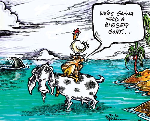 We're gonna need a bigger goat...