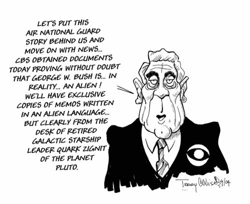 CBS documentation claiming George Bush is an alien.