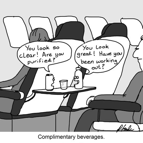 Complimentary beverages.