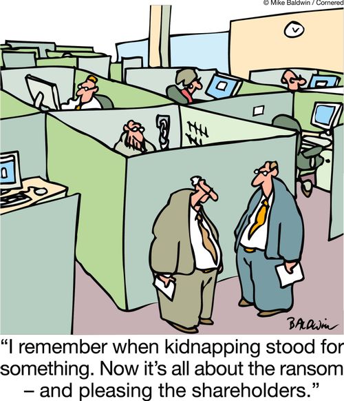 'I remember when kidnapping stood for something. Now it's all about the ransom and pleasing the shareholders.'