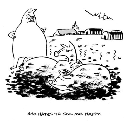 'She hates to see me happy.'