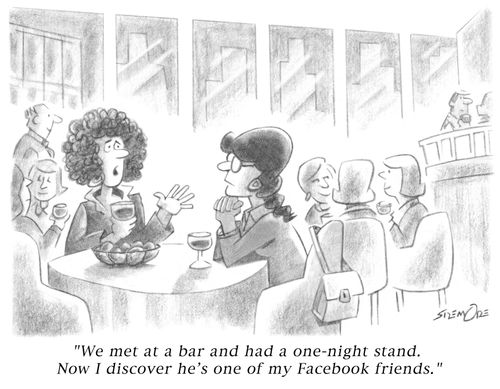 'We met at a bar and had a one-night stand. Now I discover he's one of my Facebook friends.'