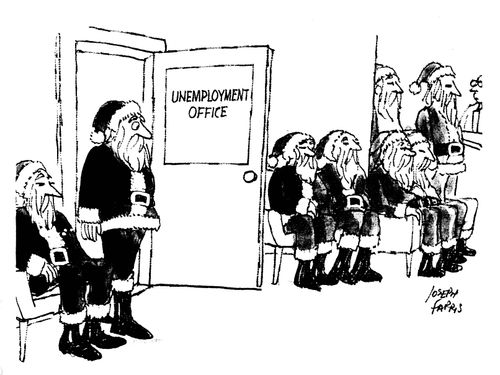 Santa in the Unemployment Office.