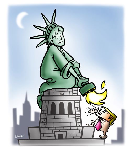 Trump and Lady Liberty