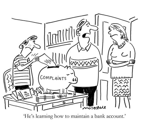 'He's learning how to maintain a bank account.'
