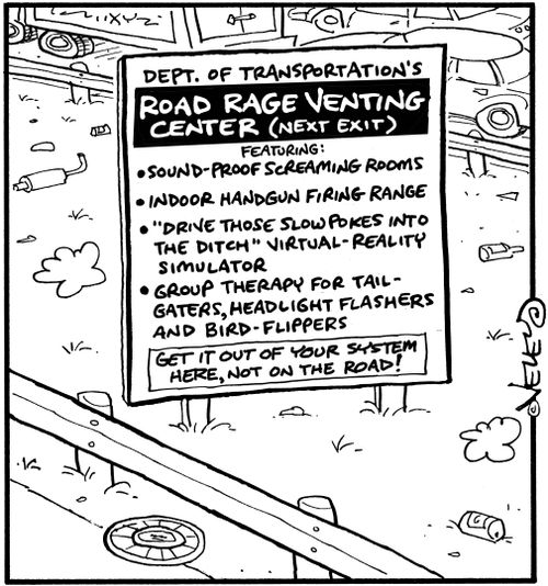 Road Rage Venting Center (next exit)