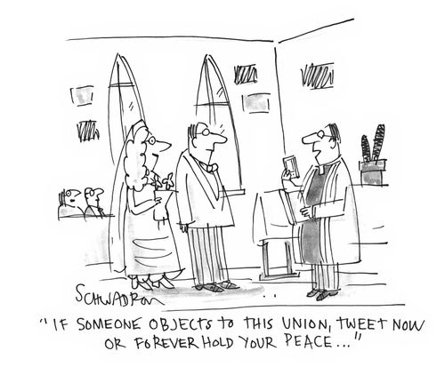 'If someone objects to this union, tweet now or forever hold your peace...'