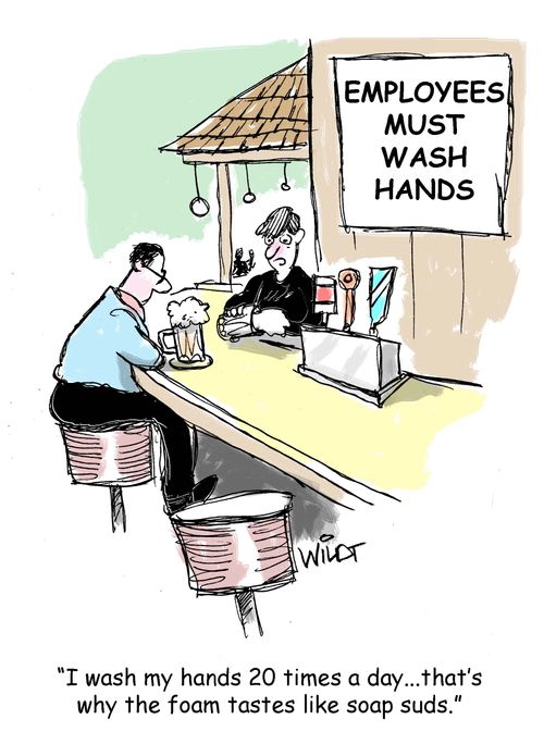 "I wash my hands 20 times a day...that's why the foam tastes like soap suds."