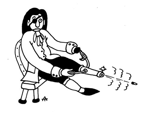 Pirate peg-leg that shoots bullets.