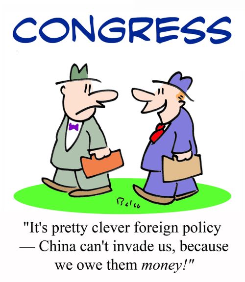 'It's pretty clever foreign policy - China can't invade us, because we owe them MONEY!'