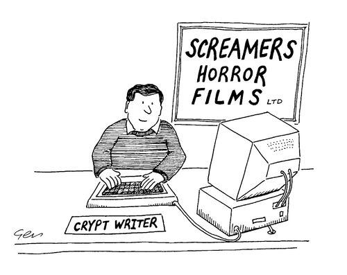 Screamers horror films, "crypt writer"